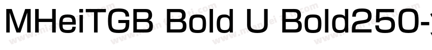 MHeiTGB Bold U Bold250字体转换